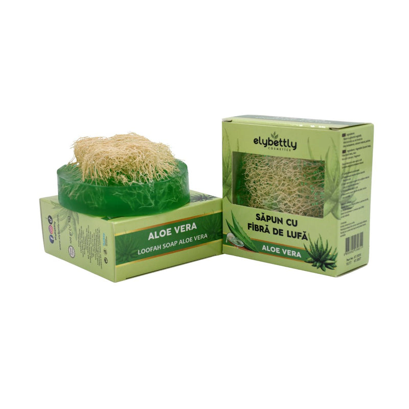 Săpun cu fibre de lufă aloe vera