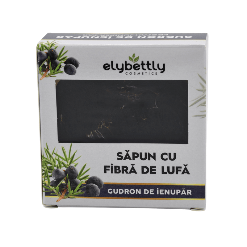 Săpun cu fibre de lufă gudron de ienupăr