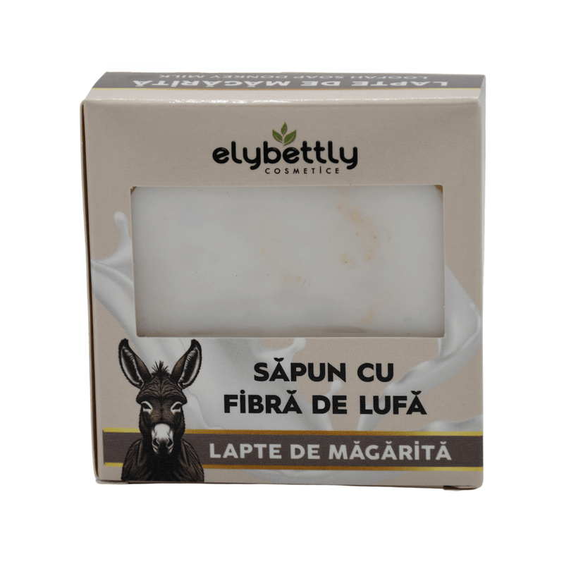 Săpun cu fibre de lufă lapte de măgăriță