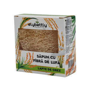 Săpun cu fibre de lufă lapte de orez