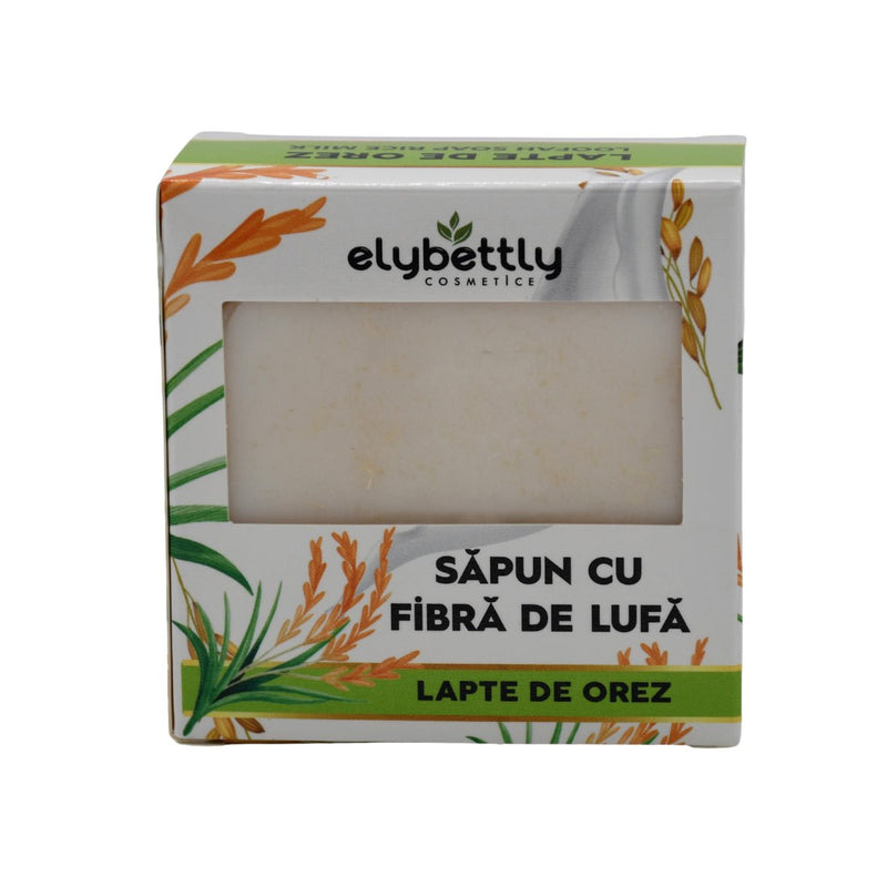 Săpun cu fibre de lufă lapte de orez