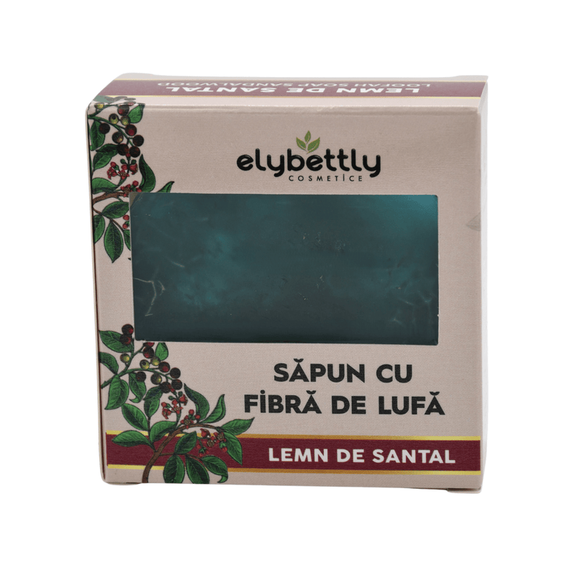 Săpun cu fibre de lufă lemn de santal